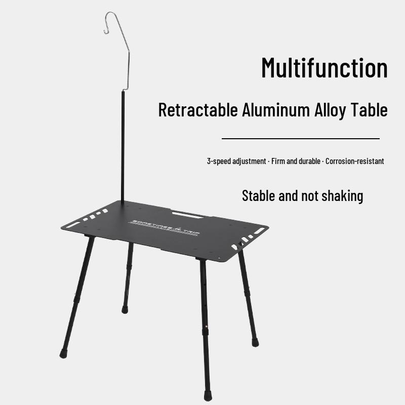 Portable Aluminum Tactical Table: Lightweight, Multifunctional, Height-Adjustable for Camping and Picnics