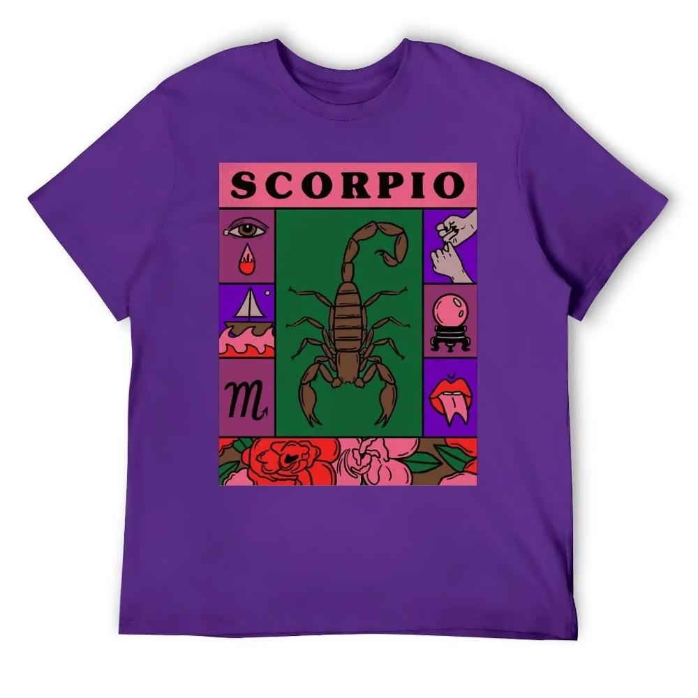 Scorpio Twelve Contellation (10) T-shirts Graphic T-shirt Round Neck  Sport  Sarcastic Aactivity Competition Eur Size