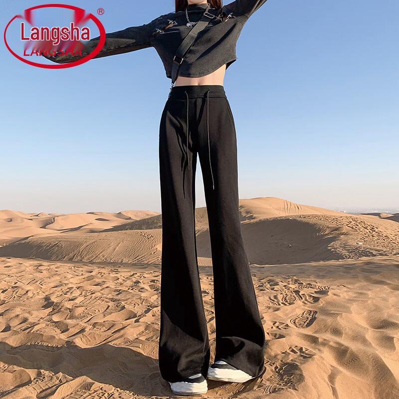 Langs High-Waisted Flare Casual Pants