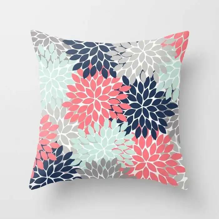 

Синій рожевий трояндово-золотий наволочка квадратний скандинавський декор для дому диван 50x50cm