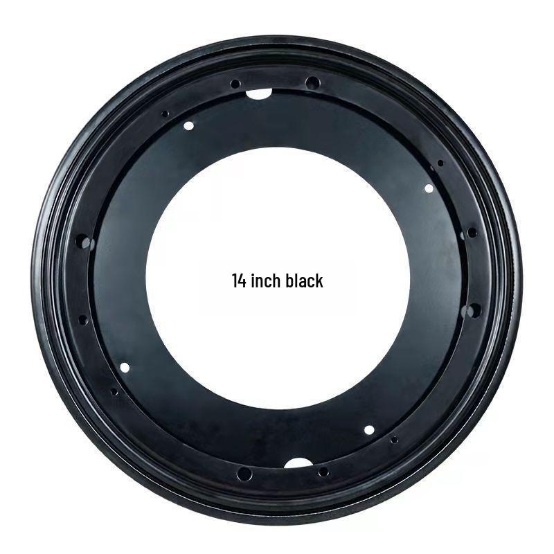 3-12 Inch Universal Black Iron Rotating Base with Full Ball Bearings for Furniture, TV Cabinets, and Bookshelves