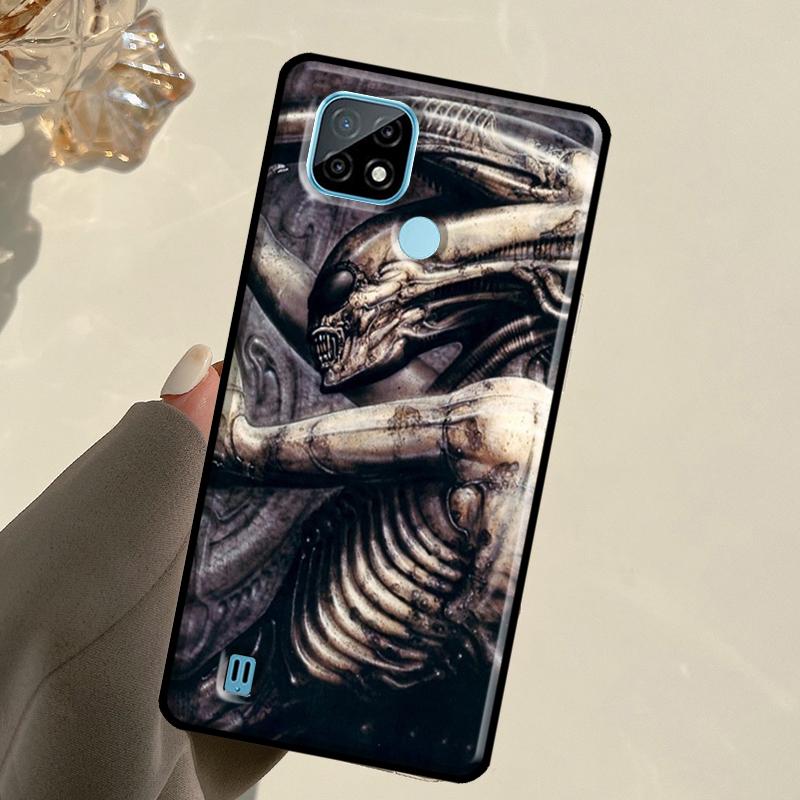 Hr Giger Li II For Realme C67 C75 C61 C55 C53 C51 C21Y C25S GT 6 6T 5 GT7 Pro 10 11 12 13 14 Pro Plus Case