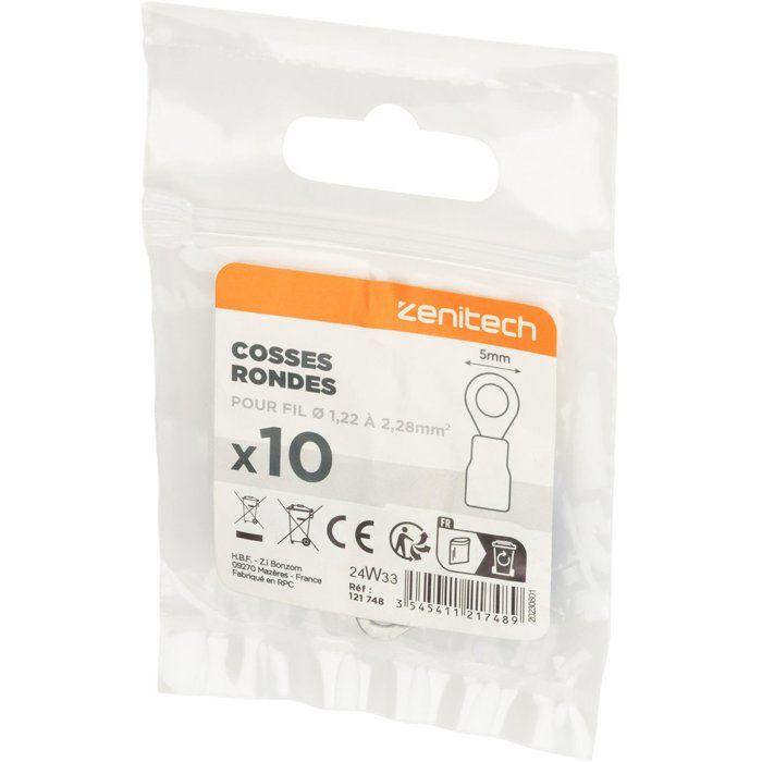 10 cosses rondes ø5mm - bleu - zenitech