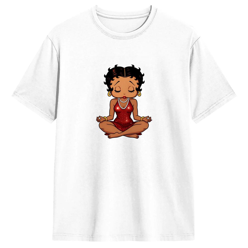 Oversized TShirt Summer Bettys Boop Hip Hop TShirts Cotton Tee Shirt for Unisexs YK Funny Short Sleeve Tees