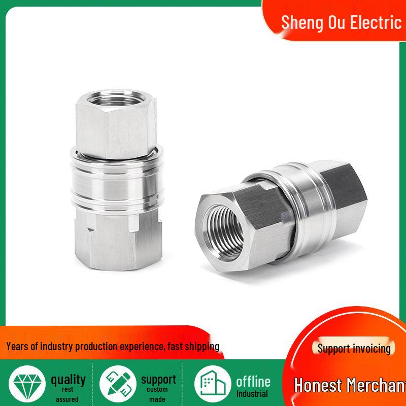 304 Stainless Steel High-Pressure Quick-Twist Air Hose Connector Set Various