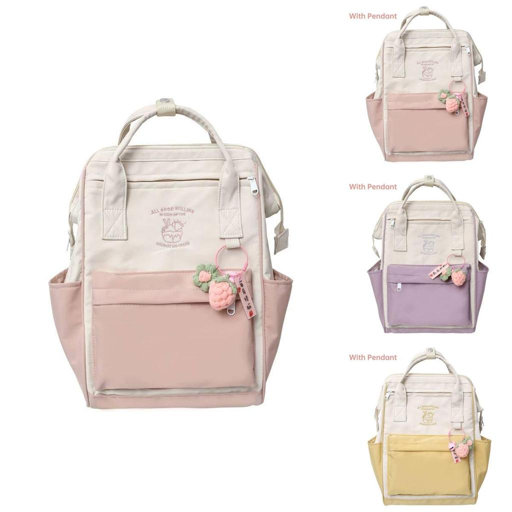 Forest Fairy Princess Nylon Backpack Lightweight Waterproof Trendy Student Bag For Girls