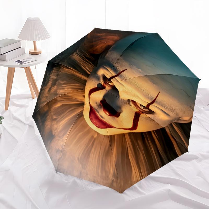 1pc Pennywise3 Umbrella, Sun Protection, And UV Shielding. It Has Eight Sturdy Ribs for Outdoor Use And Perfect Gift