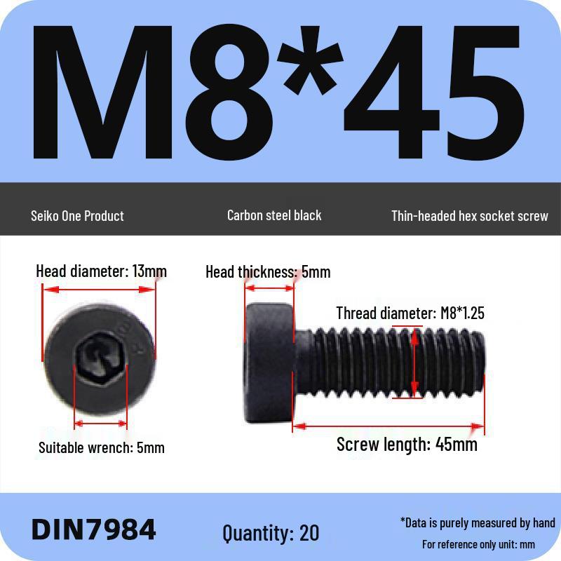 Grade 8.8 Low Profile Hex Socket Screw/Bolt (M3-M16)