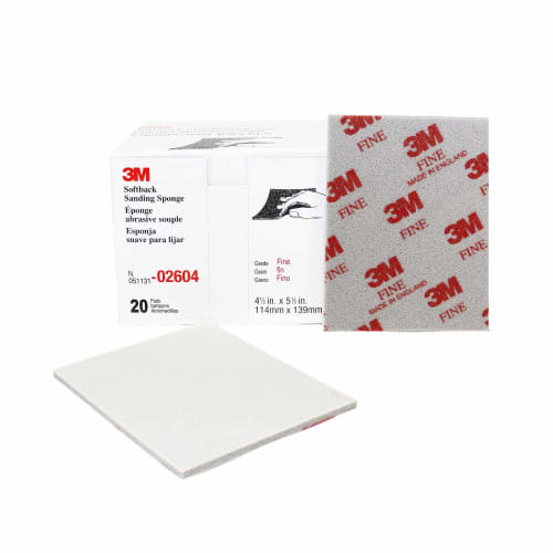 Abrasive Sponge Sandpaper 02604, Pack of 20, 114mm x 139mm, Fine #240-320 Equivalent