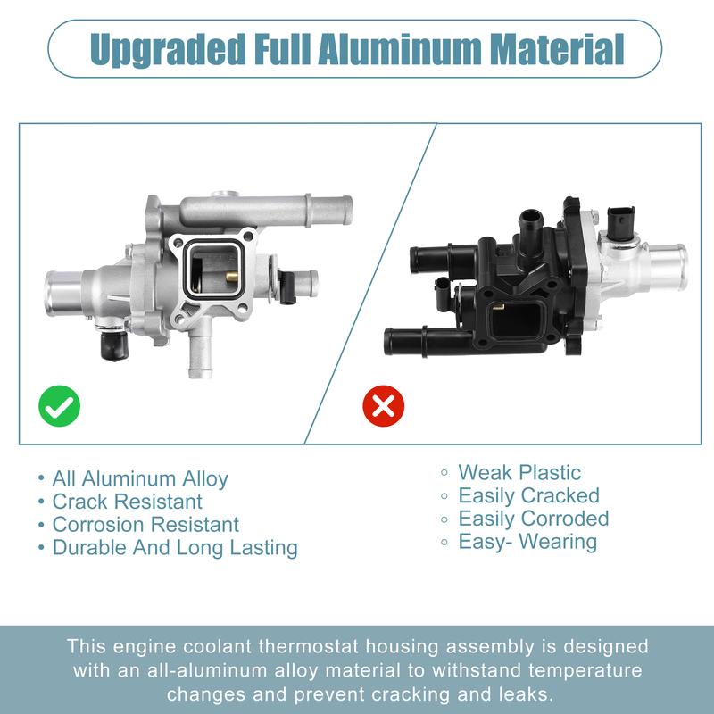 X Autohaux 25192228 Engine Coolant Thermostat Housing Assembly for Chevy Sonic 2012-2016