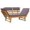 Patio Chairs 2 In 1 Garden Daybed With Cushion 190 Cm Solid Acacia Wood