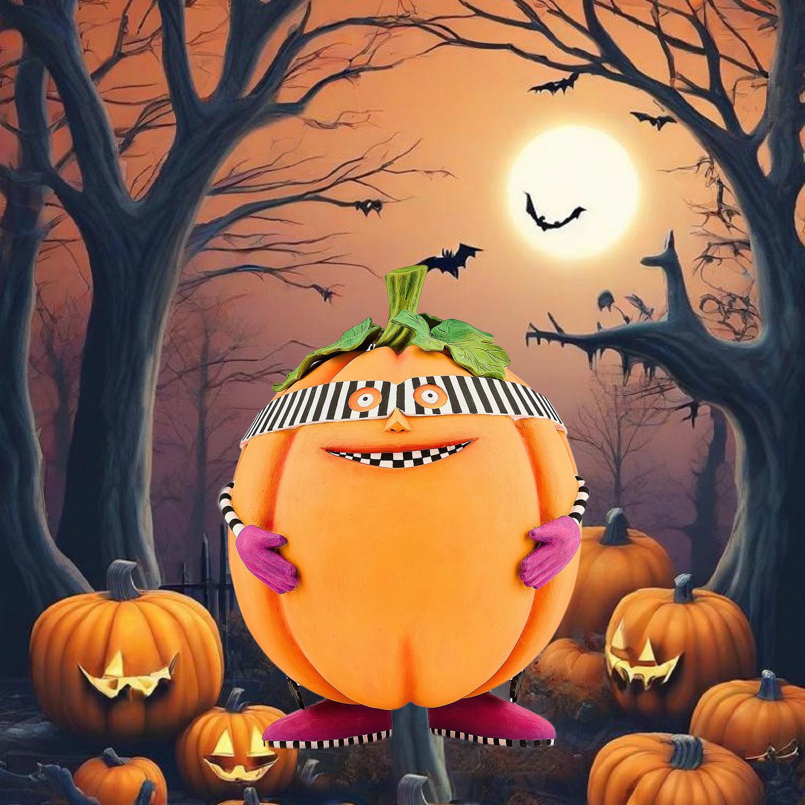 

Halloween Eyemask Pumpkin Man Resin Ornament One Size