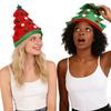 1pc Red Green Festive Party Xmas Christmas Gift Christmas Hat New Year Hat Tree Shape