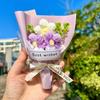 1PC Mini knitted bouquets, creative birthday and Valentine's Day gifts for girlfriends, realistic mini bouquets, wedding companion gifts