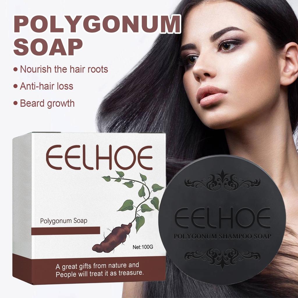 EELHOE He Shou Wu Shampoo-Riegel Natürliche Kräuter Tiefenreinigung Pflegend Haarweichmachend Reparatur Gegen Haarausfall Festes Shampoo