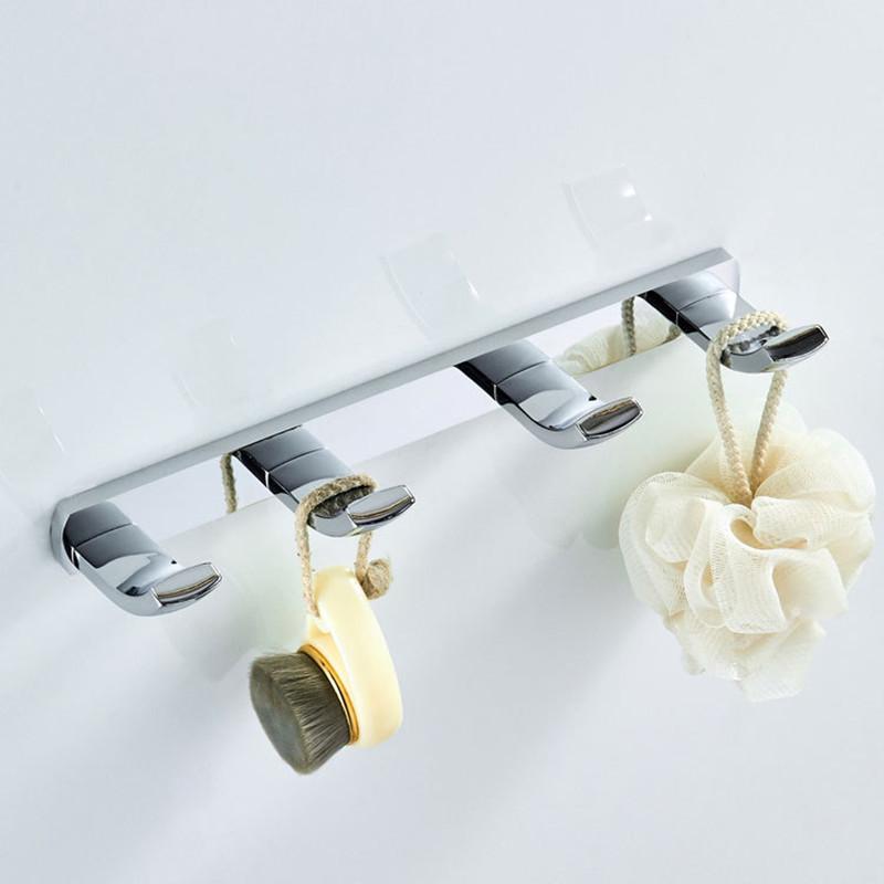 

silverBathroom accessories bronze Shelf Aluminum Alloy Shelf with Hooks Holder Shampoo Storage Rack Kitchen Hooks Gang hook серебряный