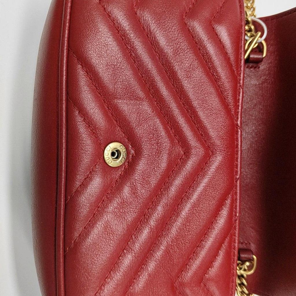 [Pre-Owned] GG Marmont Vintage Metal Logo Quilted Leather Mini Shoulder Bag - Very Good #16BZBDH