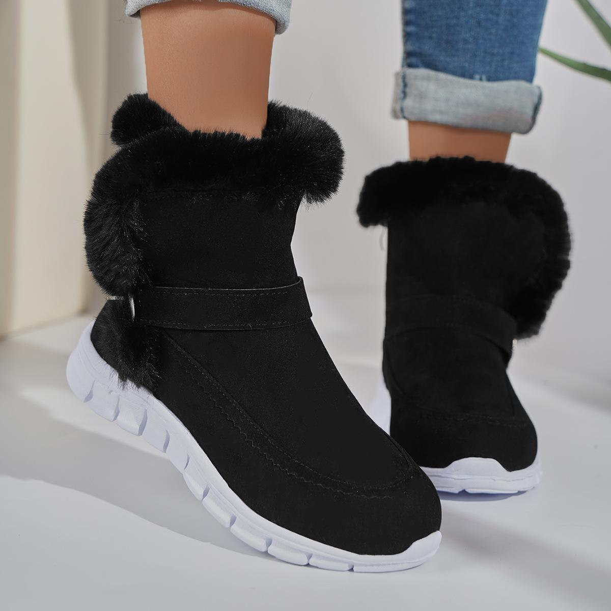 Большие размеры модные зимние сапоги новые зимние европейские и американские утолщенные — фото 3