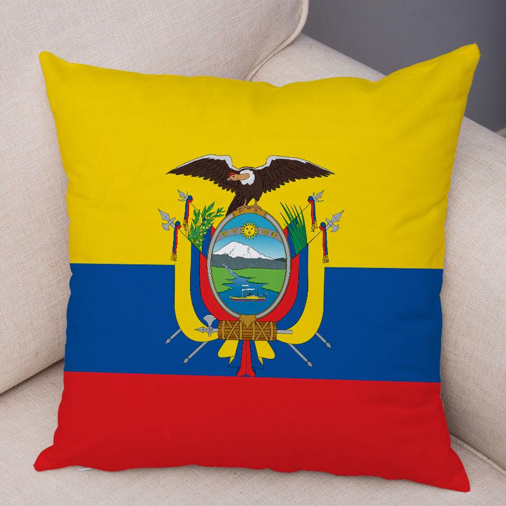Style National Flag Cushion Cover for Sofa Home Car Decor Geometric Print Pillowcase Super Soft Plush Pillow Case Xcm