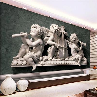 European Style 3d Stereo Angel Figure Mural Wallpaper Living Room Art Home Decor 3d Wall Papers