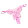 Panties Sexy G-string Butterfly Hollow Spandex T-Back Crotchless Women Briefs for Sleeping