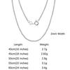 Rinntin 925 Silver Italian Handmade 1.2mm Chopin Chain Necklace for Women Fashion Simple Basic Neck Chain Jewelry SC53