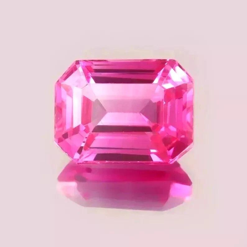 Emerald Cut Natural Pink Sapphire 10+ Ct Fabulous Loose Gemstone