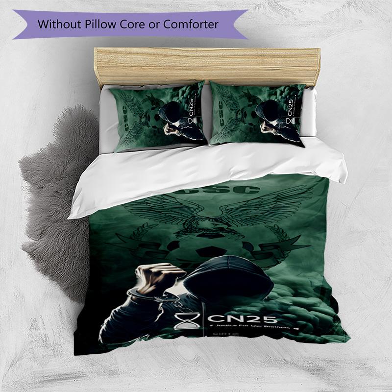 CSC 3pcs Bedding Set Duvet Cover Closure Includes 1 Duvet Cover & 2 Pillowcases for All Seasons Bedroom Home Dorm Decor