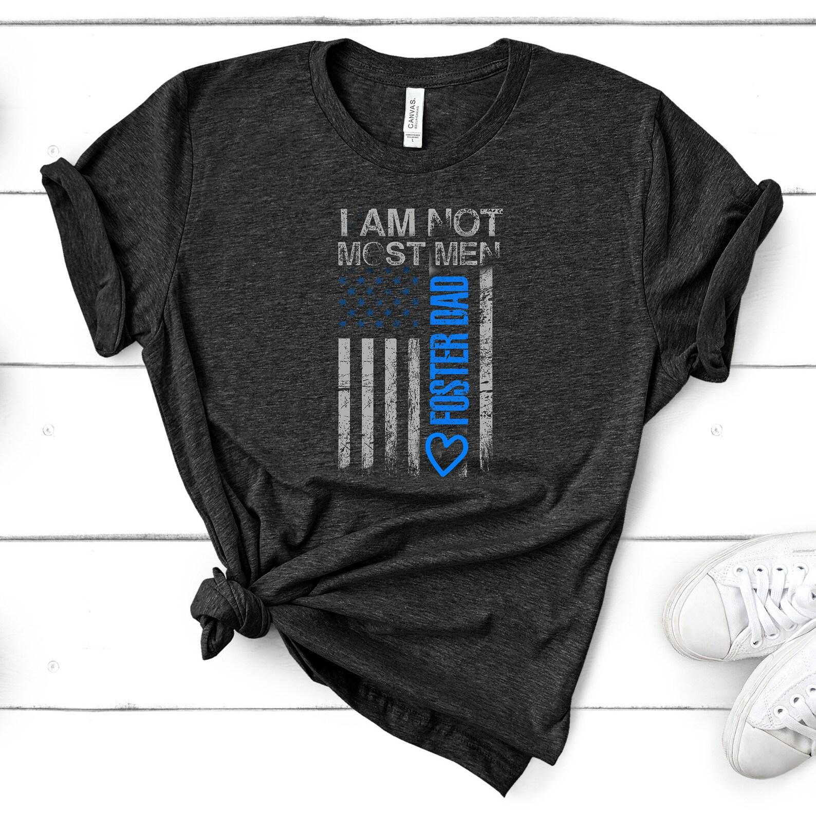 Foster Care Quote T-Shirt - Father American Flag Patriotic Foster Dad L