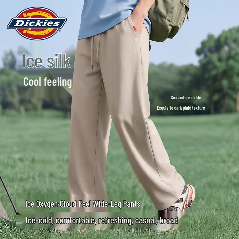 Dickies Men s Ice Silk Plaid Wide-Leg Cooling Sports Pants XL