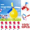 1 Set Propeller Balloon Aircraft Exercise Hands-on Ability Outdoor Flying Toy Balloon Aircraft for Easter Basket Fillers