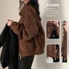 American Retro Women's Suede Jacket - Spring/Autumn 2025 Trendy Petite High-End Short Style