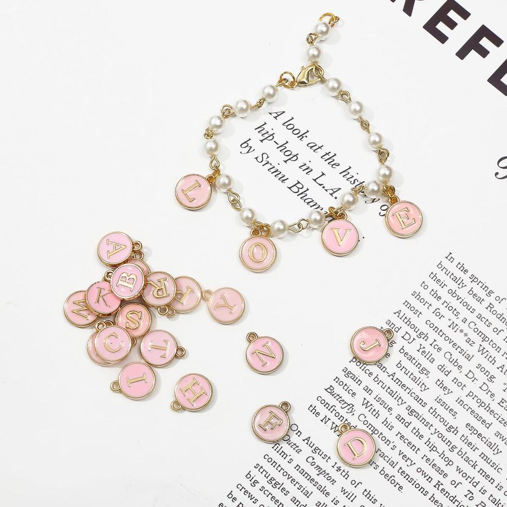 10Pcs 12mm Three Colors 26Letters Accessories For Jewelry Component Making DIY Earring Bracelet Necklace