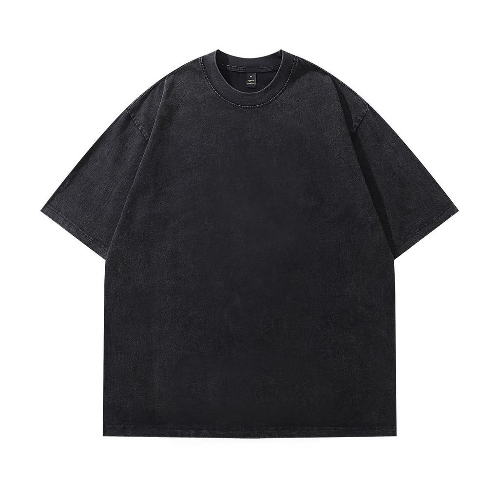 Harajuku Street Trendy Brand Sweet And Cool Cartoon Print Washed Short-Sleeved T-Shirt Men'S Ins Loose And Old Half-Sleeved Top