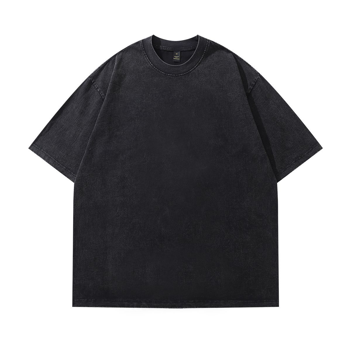 Summer American Retro Rap Characters Washed Short-Sleeved T-Shirt Vintage Hip-Hop Half-Sleeved Vintage T-Shirt Men S