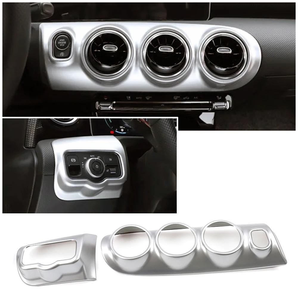 For Mercedes Benz CLA C118 W118 Part Refit Car AC Outlet Vent Frame Trunk Window Shift Switch Button Armrest Box Cover Trim