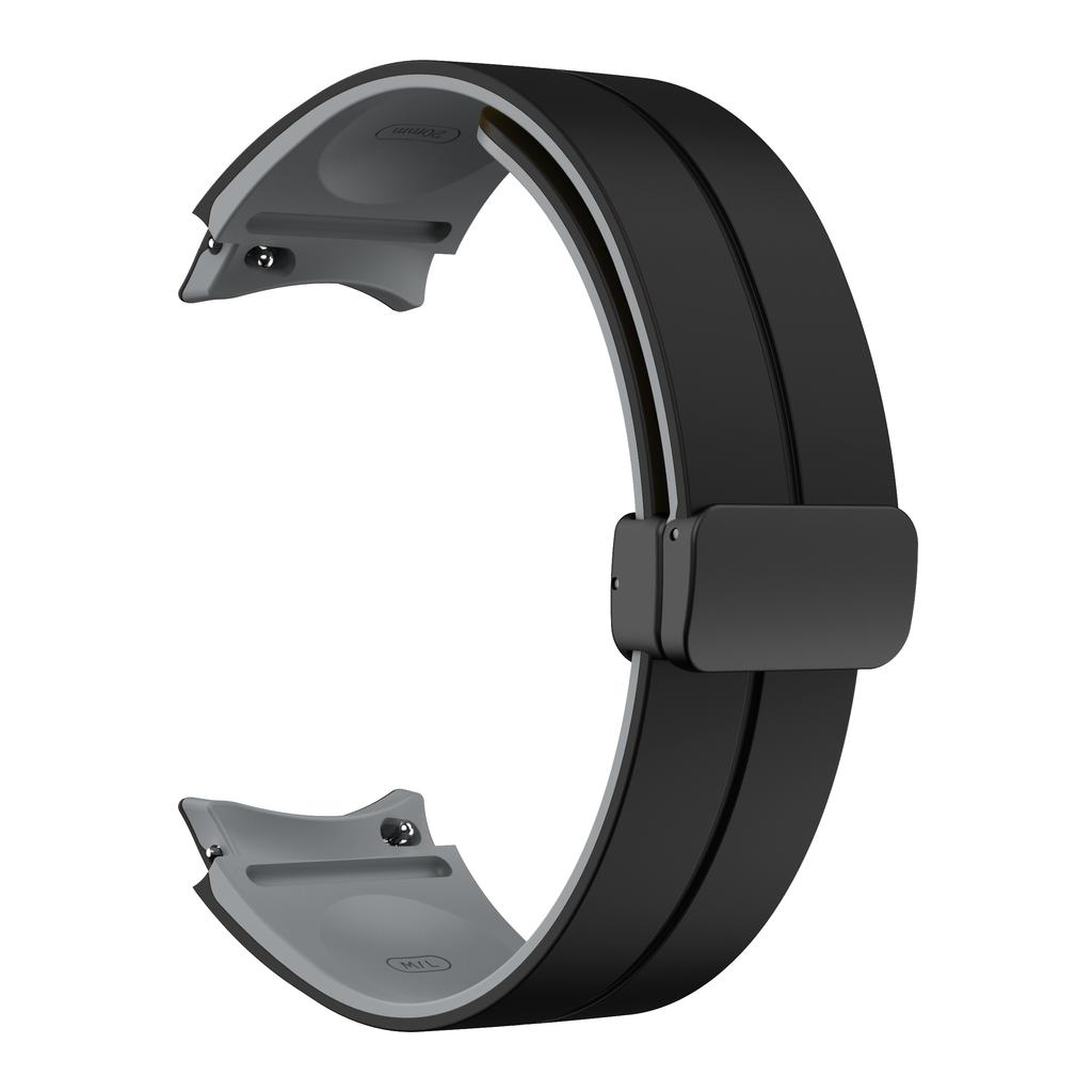 Magnetische D-gesp Siliconen Band Voor Samsung Galaxy Watch 6 5 4 Serie Sportband Voor Galaxy Watch 45 44 40/Classic 47 46 43 42