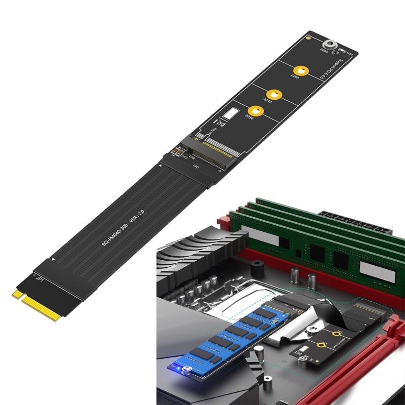 PCIe 180 Degree M.2 NVME SSDs Extension Cable Two Protocol Support SATAs NVME Compatible Multiple Lengths