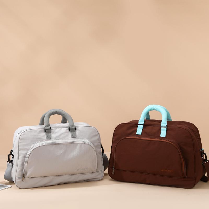 Geantă de călătorie portabilă în culori contrastante, geantă sport pentru bărbați și femei, pentru antrenament, fitness, călătorie, capacitate mare, geantă duffel