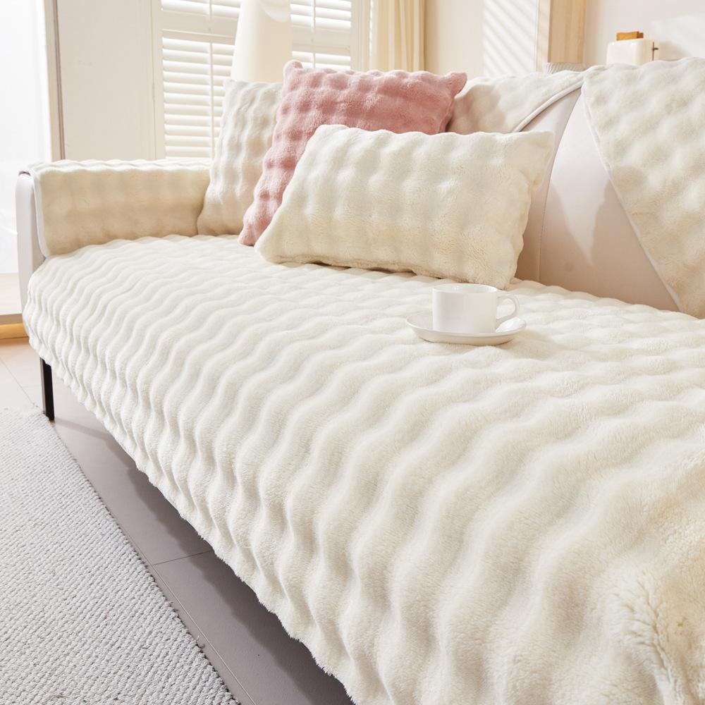 Internet Celebrity Sofa Cushion Autumn And Winter Thickened Plush Seat Cushion Non-Slip Sofa Cover  New Backrest Seat Cover