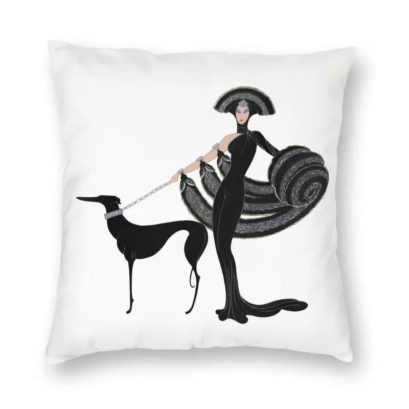 Cartoon Puppy Cushion Cover Sofa Home Decor Greyhound Square Pillow  Car    Moda