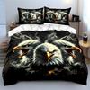 Fierce Eagle Trio For Power Exquisite Three-Piece Bedding Set Gift For Kids And Adults