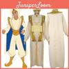 Elegante Principe Arabo Aladdin Costume Cosplay Adulto Outfit per Festa Con Cappello