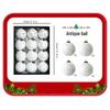 Retro Christmas Ornament Set - 12 Pieces, 8cm Holiday Decoration Balls for Tree