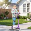 Electric Scooter for Kids 6-14 Years, with Colourful Lights, Purple