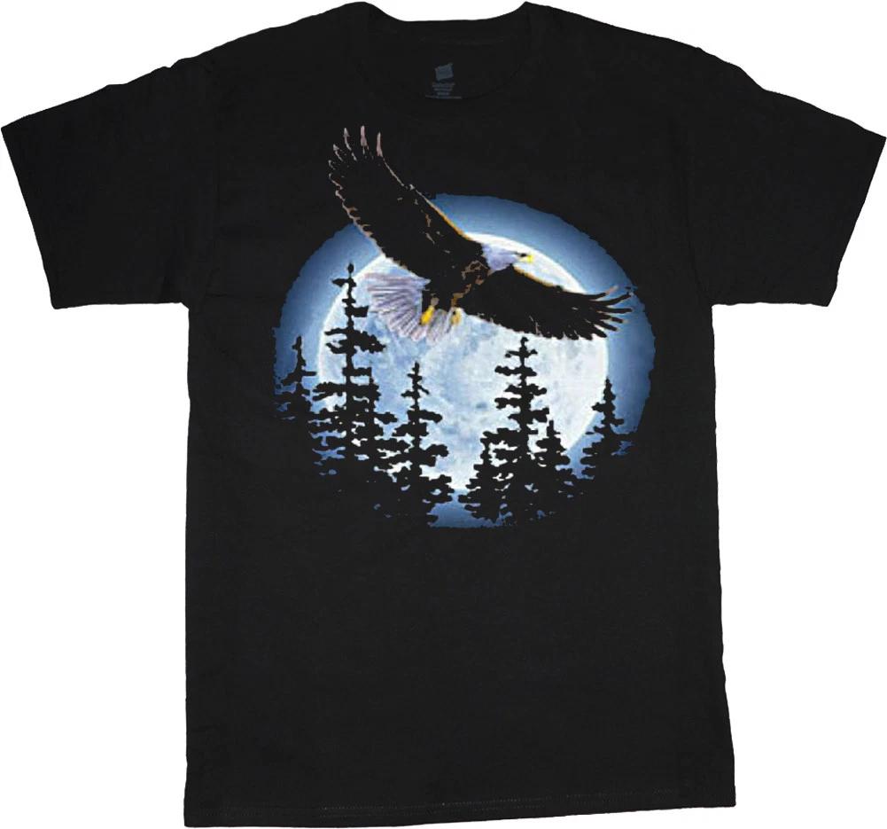 Men s t-shirt soaring eagle design wildlife nature decal tee men S