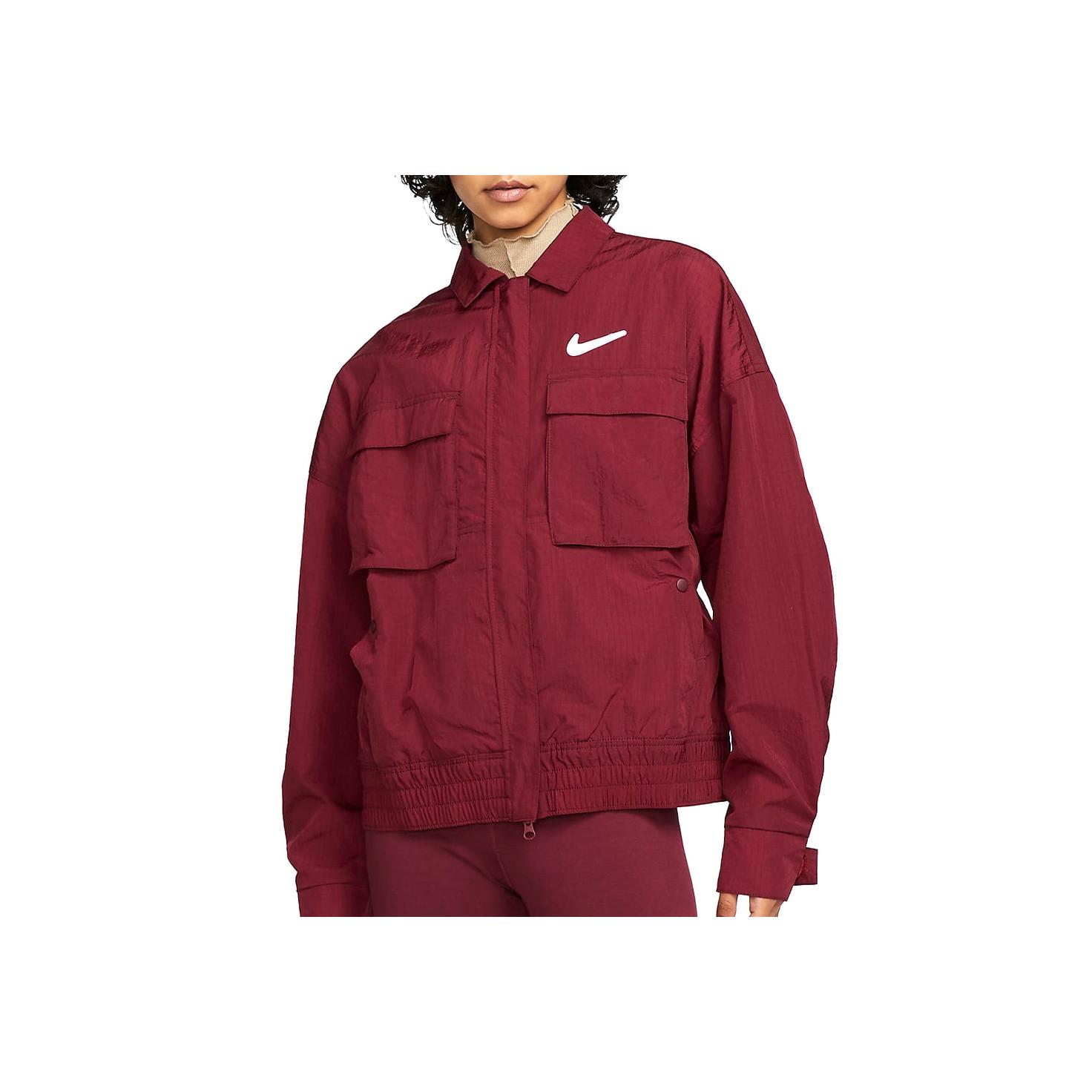 

Nike As W Nsw Swoosh Woven Casual Polo Long Sleeve Jacket Unisex Jacket DR5621-638 M