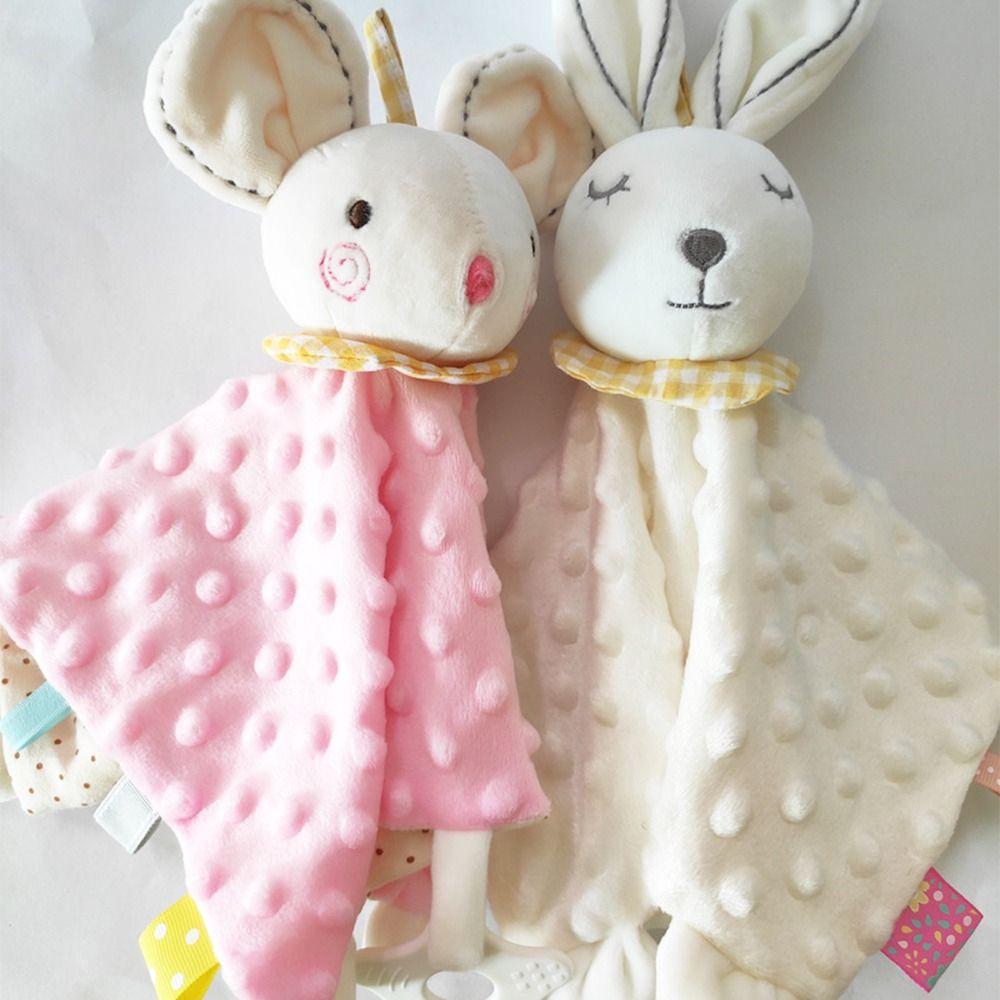 Silicone Teether Newborn Saliva Towel Comforter Soothing Doll Towel  Gift