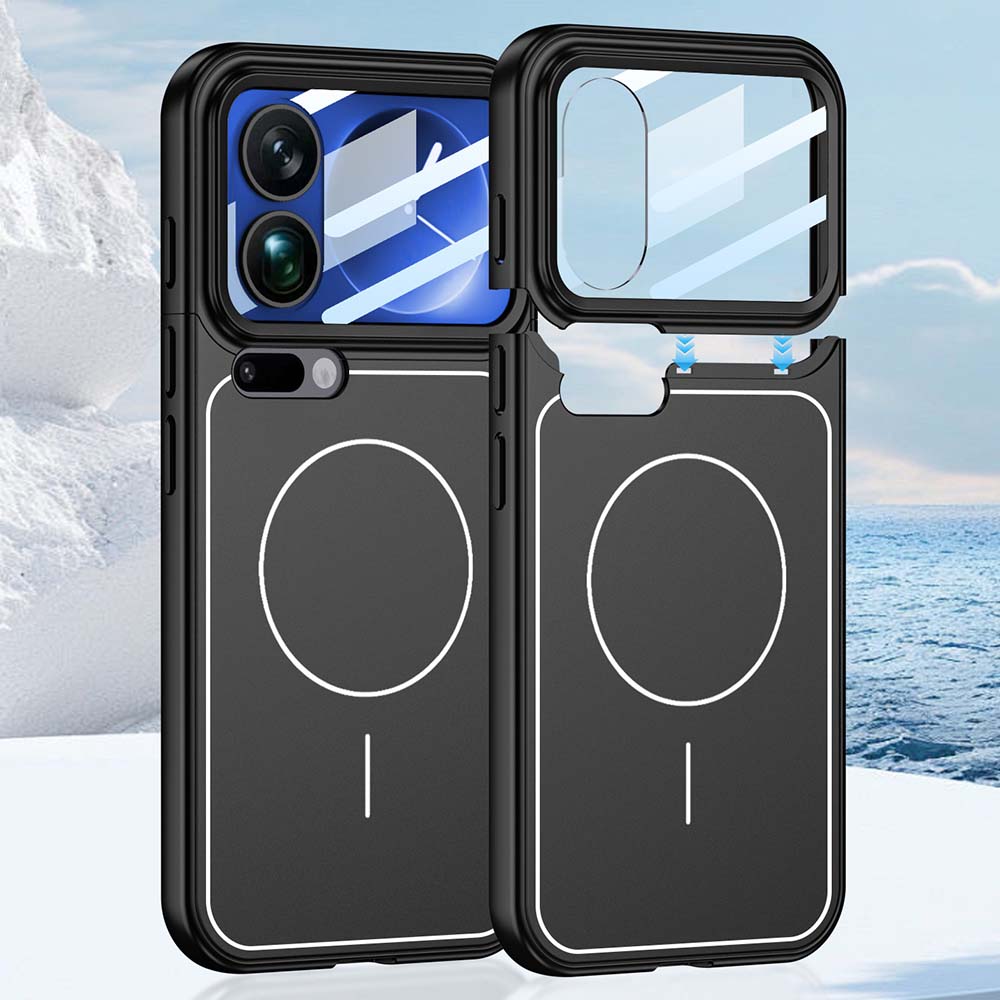 

GKK For Xiaomi 17 Pro Case with Lens Film Detachable Camera Cover Contrast Color Frame Line PC Phone Shell Magnetic Case