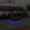 Vidaxl Coffee Table With LED Lighting, Old Wood, 50X49X40 Cm
